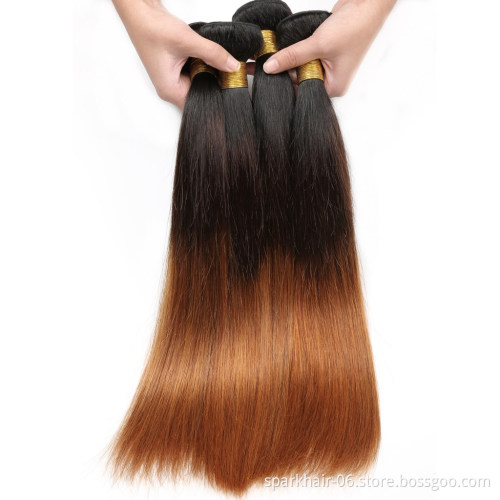 SPARK Ombre Remy Human Hair Bundles Straight Body Deep Bouncy Loose Water Wave Kinky Yaki Afro Curly Factory Wholesale Vendor